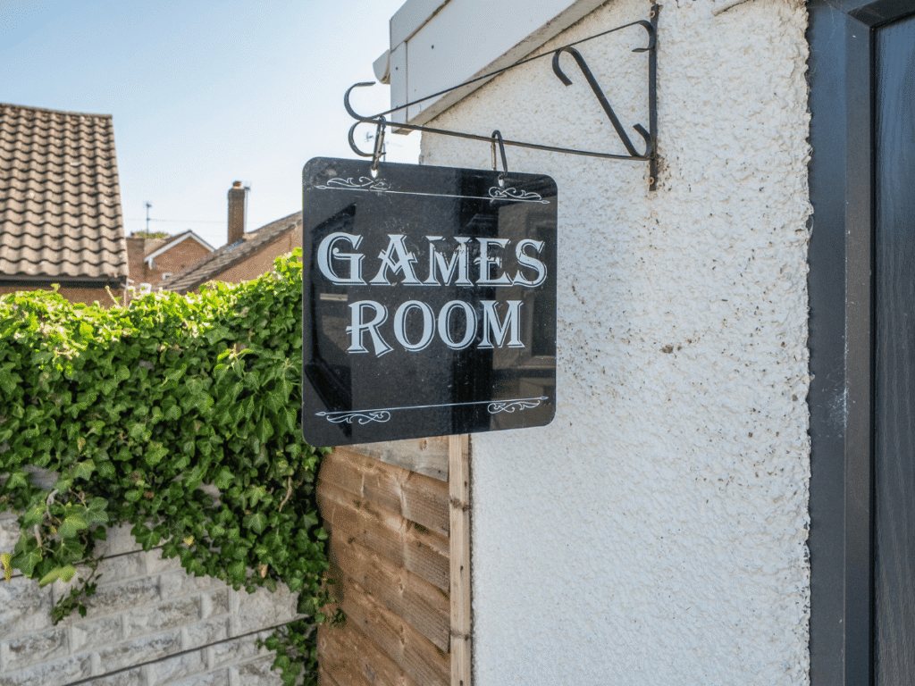 Abergele Holiday Games Room Sign